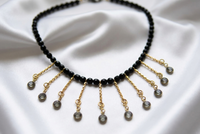 Black beaded necklace