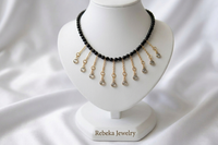 Black beaded necklace