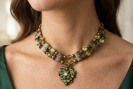 Olive Green necklace