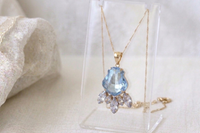 AQUAMARINE SHELL NECKLACE