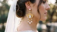 Boucles d'oreilles chandelier pour mariée