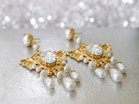 Boucles d'oreilles chandelier pour mariée