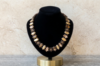 Brown statement necklace