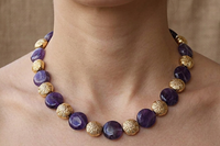 Amethyst Gold Necklace