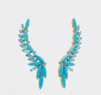 Turquoise EAR CLIMBERS