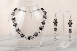 Black & Gray Halo Necklace