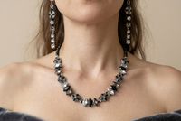 Black & Gray Halo Necklace