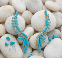 Turquoise EAR CLIMBERS