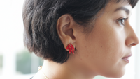 RED CLIMBING EARRINGS