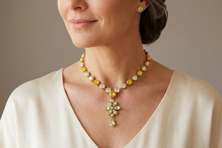 Yellow Citrine necklace