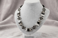 Black & Gray Halo Necklace
