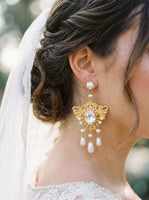 Boucles d'oreilles chandelier pour mariée