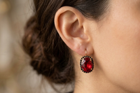 RUBY RED EARRINGS