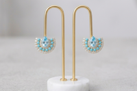 BOUCLES D'OREILLES AIGUE-MARINE