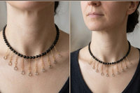 Black beaded necklace