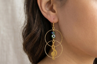 Music Note Hoop Earrings