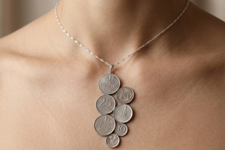 COLLIER DE PIÈCES D'ARGENT