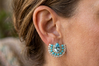 BOUCLES D'OREILLES AIGUE-MARINE