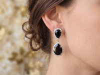 BLACK DROP EARRINGS