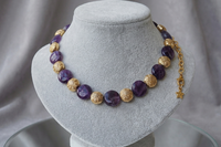 Amethyst Gold Necklace