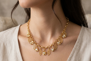 Gold Pearl Necklace