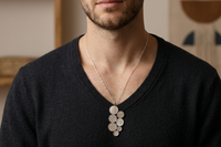 Antique Israeli Silver Coin Necklace