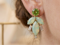 BOUCLES D'OREILLES DE MARIAGE MENTHE