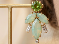 BOUCLES D'OREILLES DE MARIAGE MENTHE