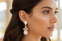 IVORY BRIDAL EARRINGS