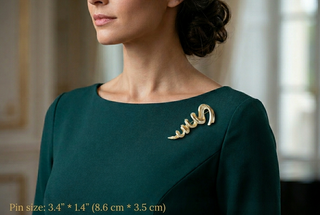GOLD Spiral Brooch
