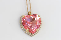 Olive Heart Necklace, Gold Heart Pendant Gift