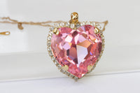 Olive Heart Necklace, Gold Heart Pendant Gift