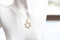 RED STAR OF David Necklace, Jewish Star Women Jewelry, Statement Crystal Necklace, Bar Mitzvah Gift, Shield Of David, Jewelry From Israel