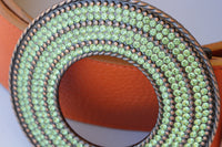 PINK LEATHER BELT, Boho Leather belt, Wide leather belt, Chunky Buckle Belt, Statement Large Belt, Green Peridot Circle Buckle, Women's Belt