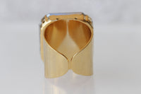 Crystal Square Statement Ring – Adjustable Cocktail Jewelry