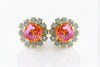 Minimalist GOLDEN PINK EARRINGS, Astral Pink Earrings, Orange Mint Earrings, Orange Earrings, Bridesmaid Earrings Gift, Small Stud Earrings