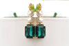 EMERALD PEARL EARRINGS ,Emerald Bridal Drop Earrings, Dark Green Chandelier Earrings,Wedding Long Earrings,Mother of the Brides Jewelry Gift