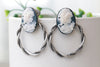 CAMEO EARRINGS, Blue Cameo Earrings, Antique Silver Earrings, Romantic Earrings, Vintage Cameo Earrings, Hoop Cameo Earrings Woman Earrings