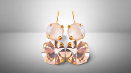 BLUSH EARRINGS ,Ivory Nude Bridal Drop Earrings, Morganite Drop Minimalist Earrings,Wedding Small Blush Pink Earrings, Wedding Jewelry Gift