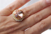 BLUSH RING, Morganite Crystal Ring ,Bridal Blush Pink Ring, Bridesmaid Morganite Rings Gift, Earrings Rings Set, Light Pink Circle Ring
