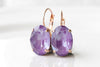PURPLE EARRINGS, Dark Purple Earrings, Simple Dangle Earrings, Purple Drop Earrings, Purple Violet Drop Earrings, Beach Wedding Jewelry Gift