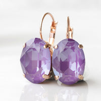 PURPLE EARRINGS, Dark Purple Earrings, Simple Dangle Earrings, Purple Drop Earrings, Purple Violet Drop Earrings, Beach Wedding Jewelry Gift