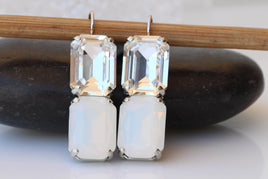 BLACK Gray HOOP EARRINGS