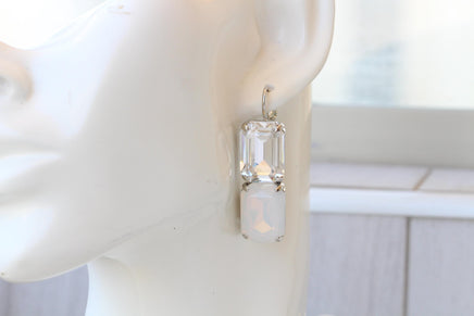 BLACK Gray HOOP EARRINGS