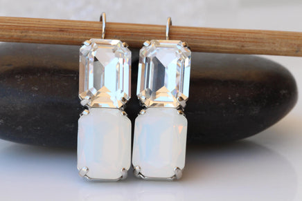 BLACK Gray HOOP EARRINGS