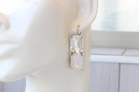 BLACK Gray HOOP EARRINGS