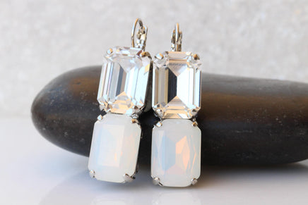 BLACK Gray HOOP EARRINGS