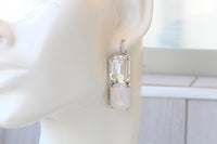 BLACK Gray HOOP EARRINGS