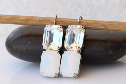 BLACK Gray HOOP EARRINGS