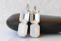 BLACK Gray HOOP EARRINGS